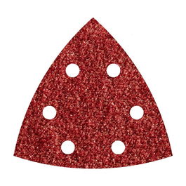 Wolfcraft Hojas de Lijar Adhesivas de Corindón, Perforadas, 95 mm, Grano 80 Delta, para Madera y Metal, 90 x 95 mm, 5 Unidades