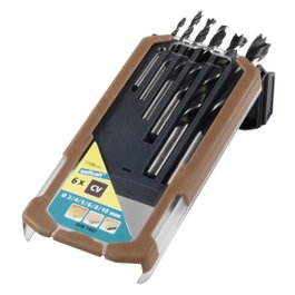 Wolfcraft Juego de 6 Brocas Espiral para Madera