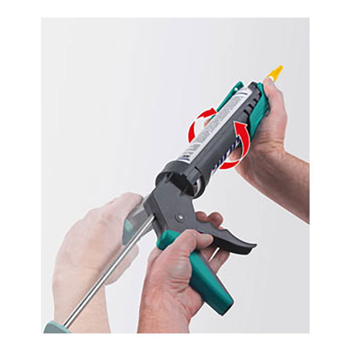 Wolfcraft Pistola Selladora MG 200 Profesional Doméstico Cartuchos Silicona Acrílico Sistema Antigoteo Ergonómica Metal PVC Verde