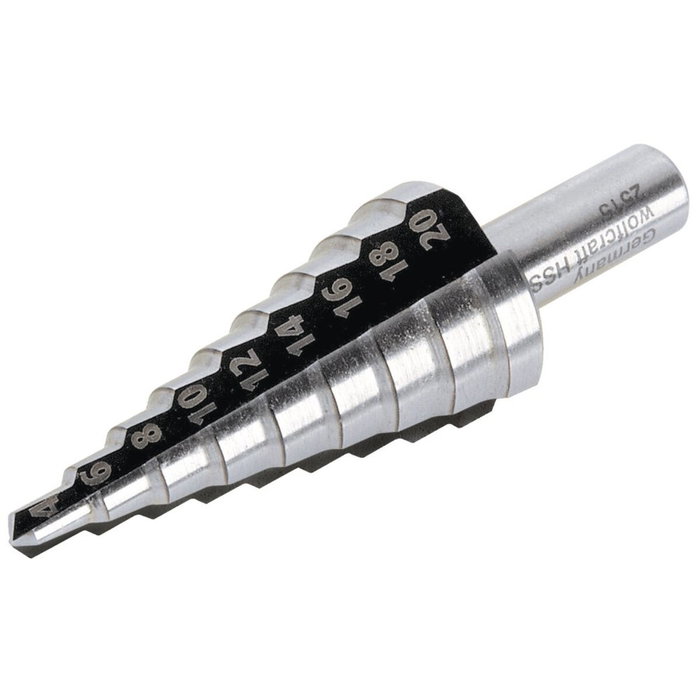 Wolfcraft Broca escalonada HSS de ø4 - ø20 mm