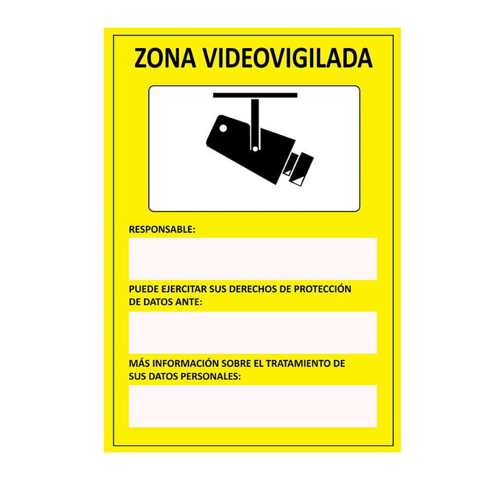 Normaluz Cartel Zona Videovigilada Adhesivo 15x20cm Normaluz Cartel Zona Videovigilada Adhesivo 15x20cm
