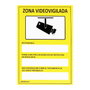 Normaluz Cartel adhesivo Zona videovigilada 15x20cm