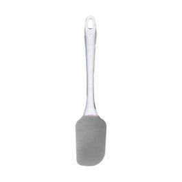 5Five Espátula de silicona con mango de plástico 27,5 cm, Blanco / gris