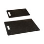 5Five Kit de 2 tablas de corte de polipropileno negro, 25 x 15 x 0,8 cm