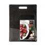 5Five Kit de 2 tablas de corte de polipropileno negro, 25 x 15 x 0,8 cm