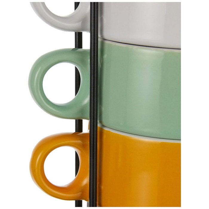 5Five Set de 6 tazas colores surtidos con soporte 5Five Set de 6 tazas colores surtidos con soporte