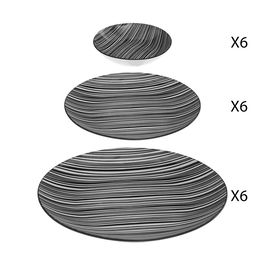 Secret Of Gourmet Vajilla Bohemia Zèbre Porcelana 18 Piezas