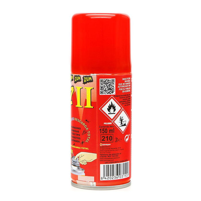 Zum Insecticida zii Descarga Total Aerosol Nebulizador 150 ml - Elimina Insectos Rastreros y Voladores