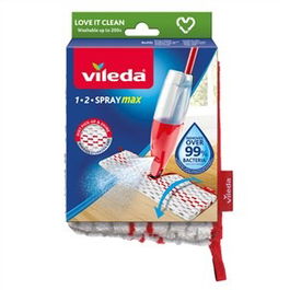 Vileda 164016 Recambio Sistema Fregado 1-2 Spray Max Mopa Limpieza Cómoda Rápida Sin Cubo