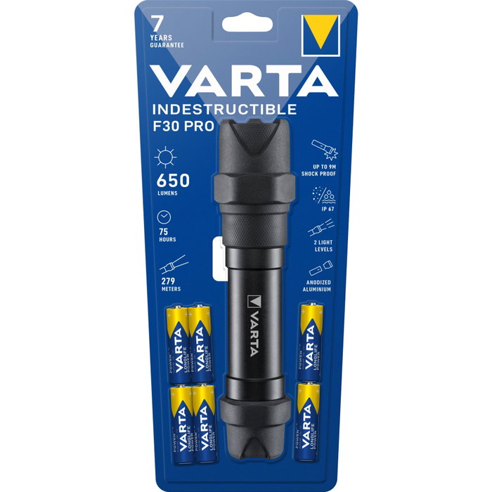 Varta F30 Pro Linterna Indestructible 650 lm