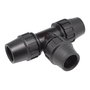 Aqua Control Conexión T 25mm Riego Enterrado Polietileno Negro