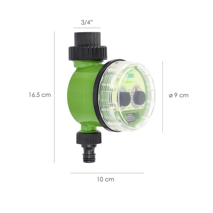 SATURNIA Programador de riego analógico para nebulización 3/4 pulg.