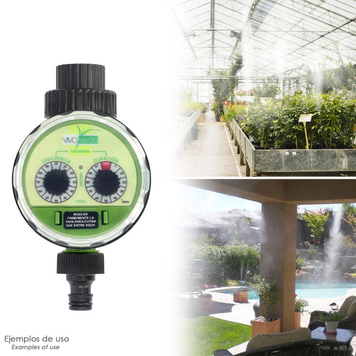 SATURNIA Programador de riego analógico para nebulización 3/4 pulg.