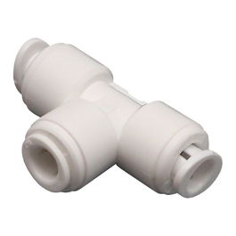 Vivo Verde Adaptador T Polietileno Anti UV 1/4 Pulg Distribución Automática Blanco