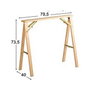 Astigarraga Caballete de pino macizo plegable 73,5 x 79,5 x 40 cm