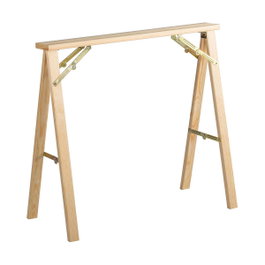 Astigarraga Caballete de pino macizo plegable 73,5 x 79,5 x 40 cm