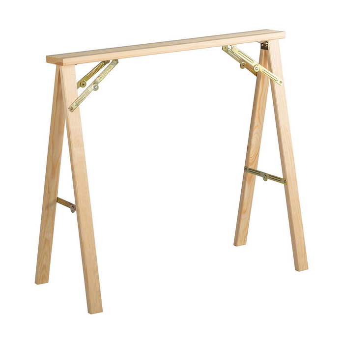 Astigarraga Caballete de pino macizo plegable 73,5 x 79,5 x 40 cm