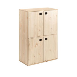 Astigarraga Mueble Dinamic 4 puertas pino macizo 105,4 x 70,8 x 33 cm Armario