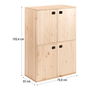 Astigarraga Mueble Dinamic 4 puertas pino macizo 105,4 x 70,8 x 33 cm Armario