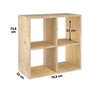 Astigarraga Estantería modular 6 cubos dinamic pino macizo 70,8 x 70,8 x 33 cm