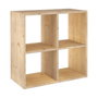 Astigarraga Estantería modular 6 cubos dinamic pino macizo 70,8 x 70,8 x 33 cm