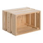 Astigarraga Caja de pino macizo sin barnizar 46 x 31 x 24,5 cm