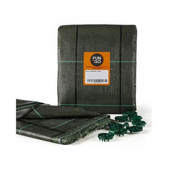 Fun And Go Malla de Suelo para Camping y Exterior Color Verde 3 x 5 m