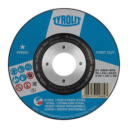 Tyrolit Disco de desbaste 34468717 ø125 x 6 x 22,23 mm para acero y acero inoxidable