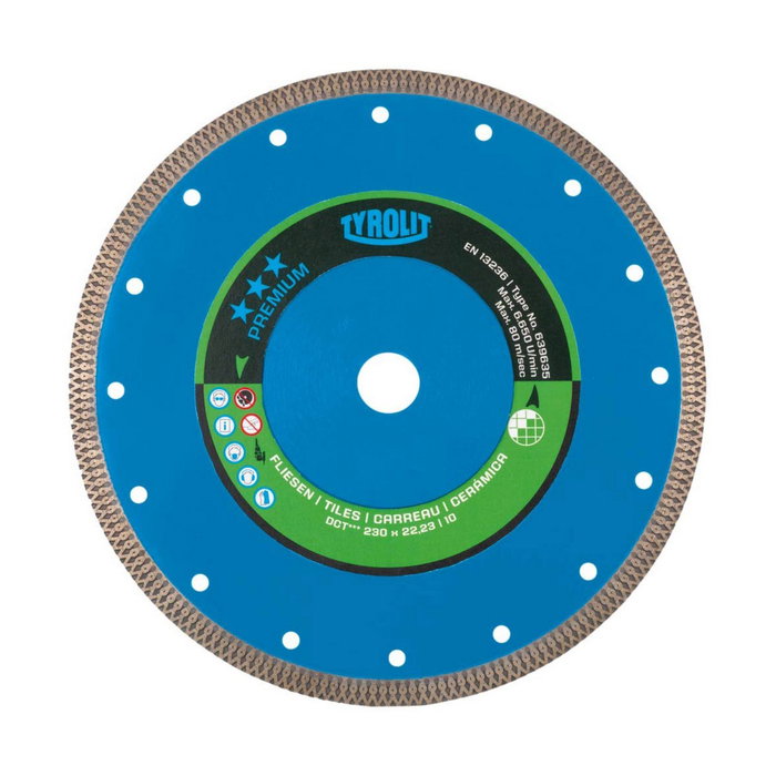 Tyrolit Disco diamantado continuo 1a1r dct ø115 x 1,2 x 22,23 mm
