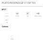 Plastiken Plato para cuenco y maceta Tes y Doric Ø220mm Blanco