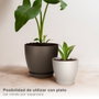 Plastiken Maceta de Inyección Modelo Cuenco Blanco Ø22cm