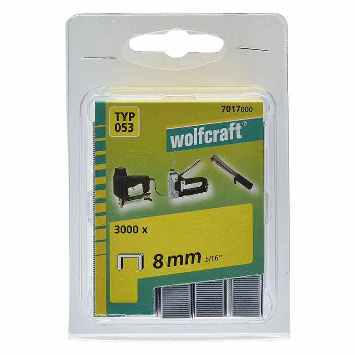 Wolfcraft Grapas tipo 053 de lomo ancho 8 mm Wolfcraft Grapas tipo 053 de lomo ancho 8 mm