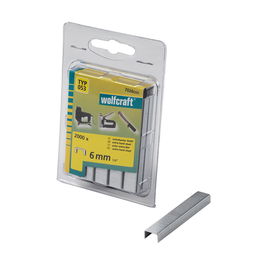 Wolfcraft 7026000 Grapas Lomo Ancho 6mm Tipo 053 Pack 2000 Unidades