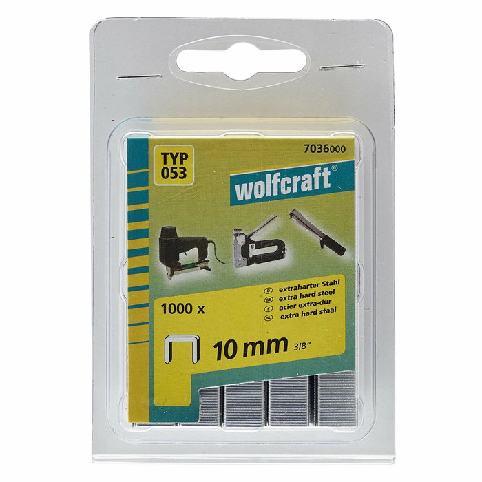Wolfcraft Grapas tipo 053 de lomo ancho 10 mm Wolfcraft Grapas tipo 053 de lomo ancho 10 mm