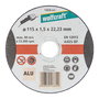 Wolfcraft Disco de corte para aluminio Ø 115 x 1,5 x 22,23 mm