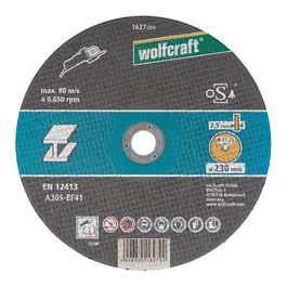 Wolfcraft Disco de Corte para Metal Ø230 x 2,5 x 22,23 mm Profesional y Doméstico