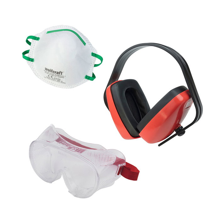 Juego de protección laboral 3 piezas. 4871000 wolfcraft Juego de protección laboral 3 piezas. 4871000 wolfcraft