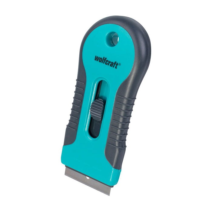 Wolfcraft Rascador de Plástico Bicomponente con Mango Ergonómico, Cambio de Cuchilla sin Herramientas, Compatible con Cuchillas de 38 mm Wolfcraft Rascador de Plástico Bicomponente con Mango Ergonómico, Cambio de Cuchilla sin Herramientas, Compatible con Cuchillas de 38 mm
