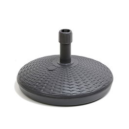 Ipae Progarden Base para Parasol 30L Antracita Ø58x15 cm, Resina Polipropileno, Tubo Ampliable 23-48 mm