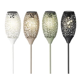 Lumineo Antorcha Solar LED Luz Cálida Ø11x94cm 5 LEDs Colores Surtidos