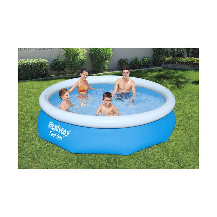 Bestway Piscina hinchable redonda modelo Fast Set con depuradora