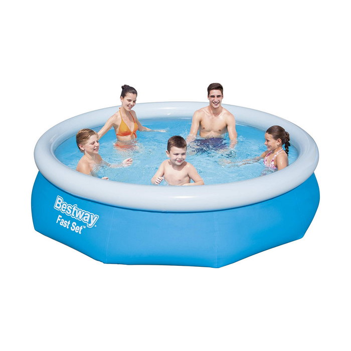 Bestway Piscina hinchable redonda modelo Fast Set con depuradora
