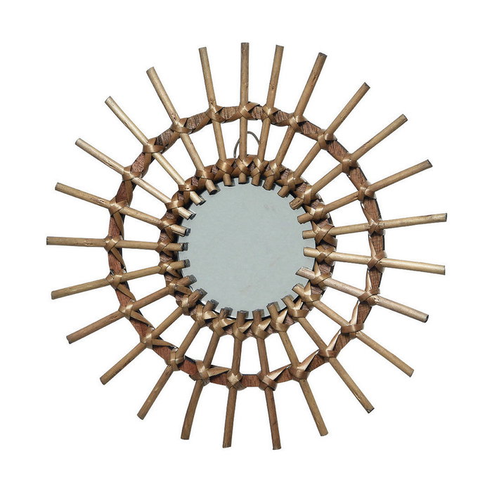 Decoris Espejo de mimbre con forma de sol, ø40 x 2,5 cm Decoris Espejo de mimbre con forma de sol, ø40 x 2,5 cm