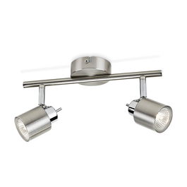 Philips Meranti Foco 2 Elementos Gu10 Cromo Mate 15,5 x 10 x 28 Cm (Bombilla No Incluida)