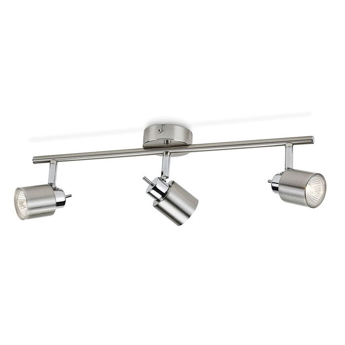 Philips Foco 3 Elementos Meranti GU10 Cromo Mate 15,5 x 10 x 49 cm (Bombilla No Incluida) Philips Foco 3 Elementos Meranti GU10 Cromo Mate 15,5 x 10 x 49 cm (Bombilla No Incluida)