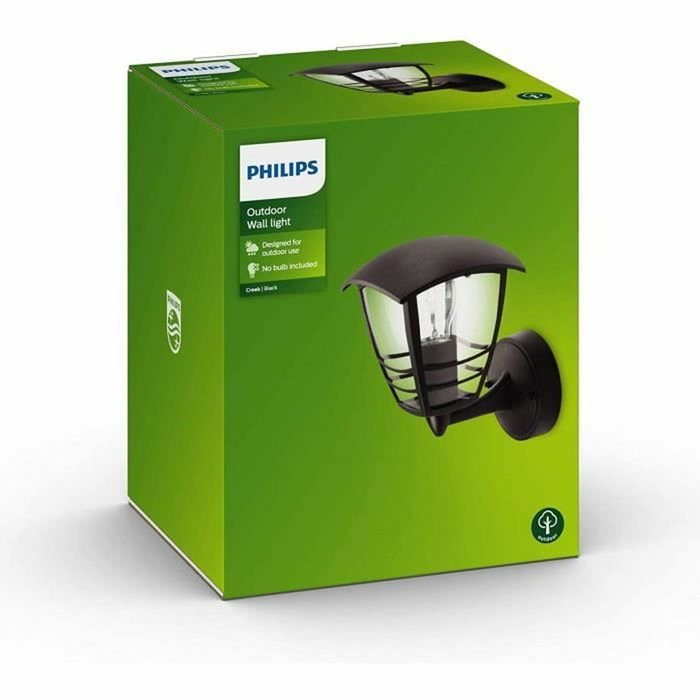 Philips Creek Aplique Exterior Negro E27