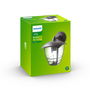 Philips Aplique exterior creek e27 60W negro IP44 luz hacia abajo pared aluminio farola