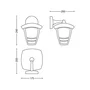 Philips Creek Aplique de Pared Exterior Negro Descendente
