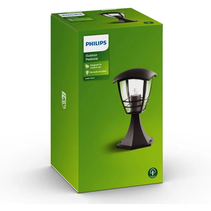 Philips Aplique Exterior Creek Negro E27