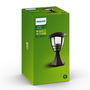 Philips Aplique exterior creek E27 60W Negro Farola Sobremuro IP44 Sin Bombilla